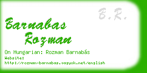 barnabas rozman business card