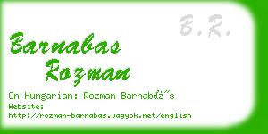 barnabas rozman business card